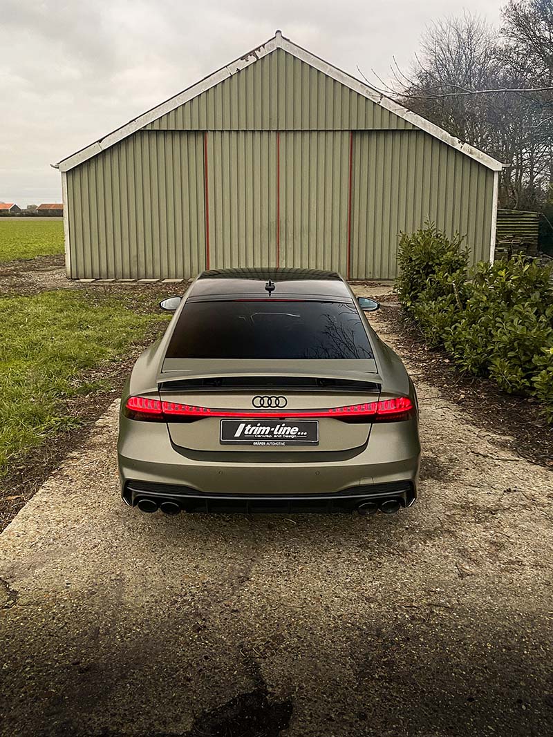 audi a7 carwrap verde veloce oracal