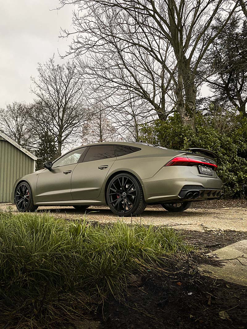 audi a7 carwrap verde veloce oracal