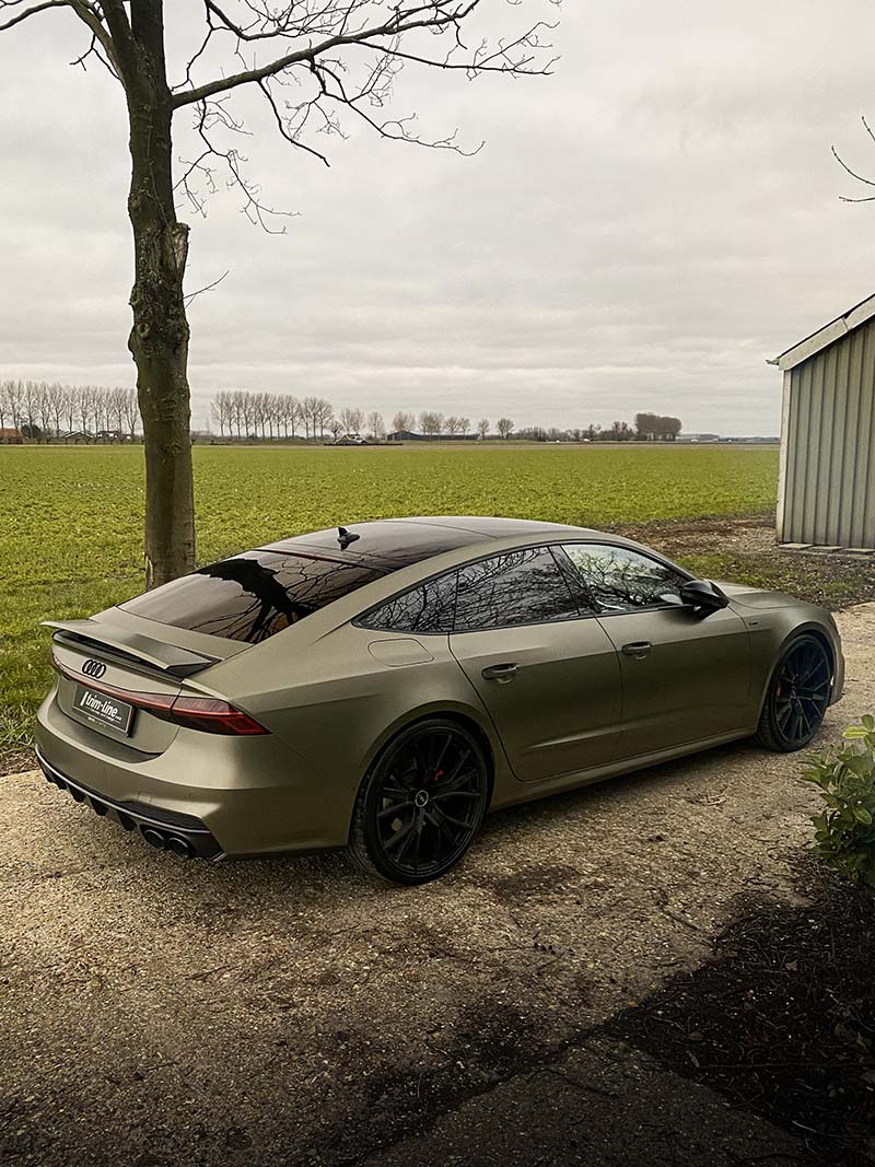 audi a7 carwrap verde veloce oracal